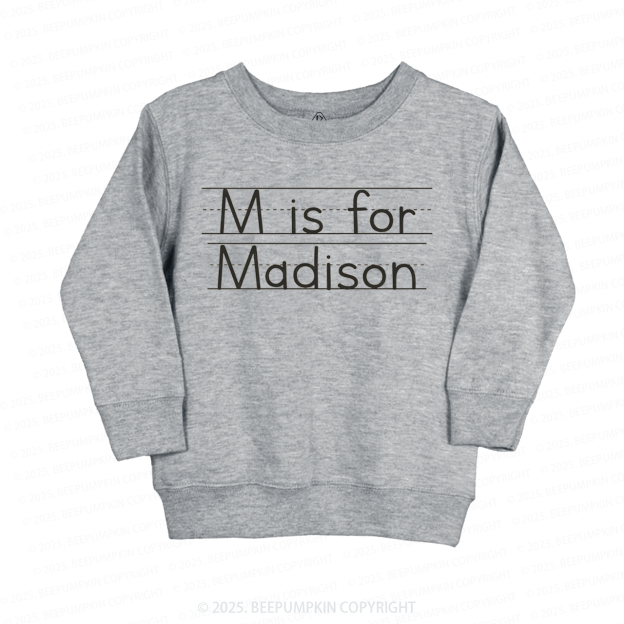 Personalized Kids Back To School Valentines Day Kids Sweatshirt