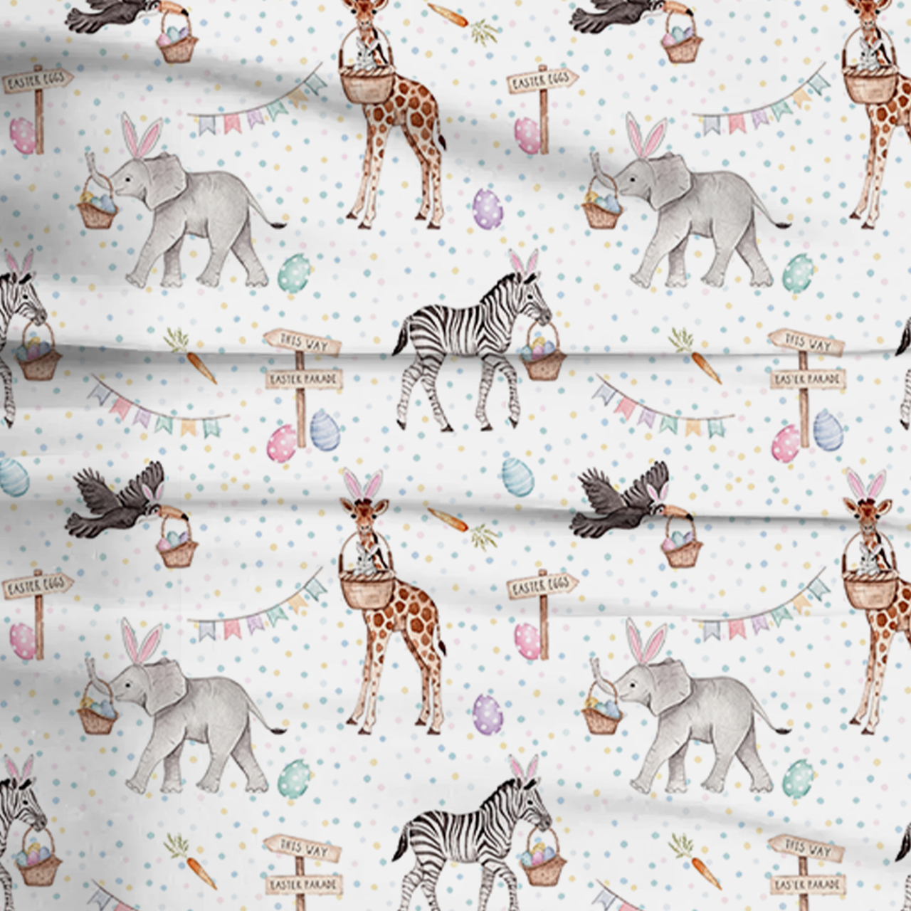 Easter Wildlife Park Two-Piece Pajama Set For Kids