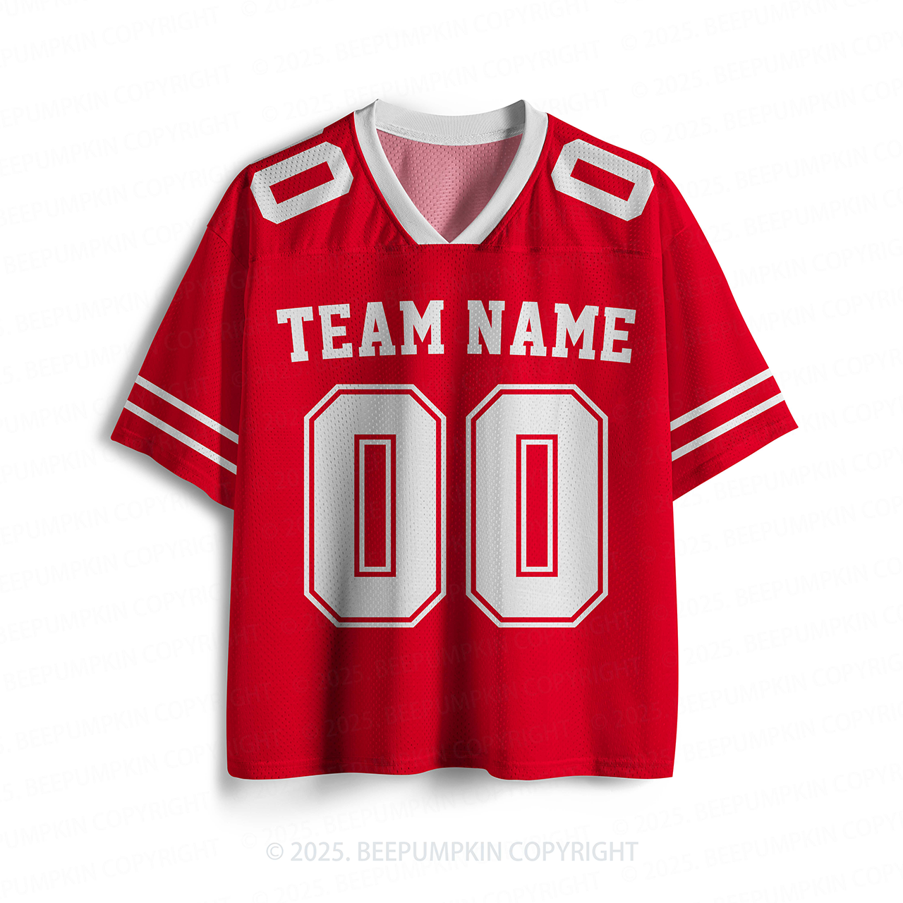 [Copy]Personalized Team Name & Number Red Toddler&Kid's Sport Jersey Beepumpkin