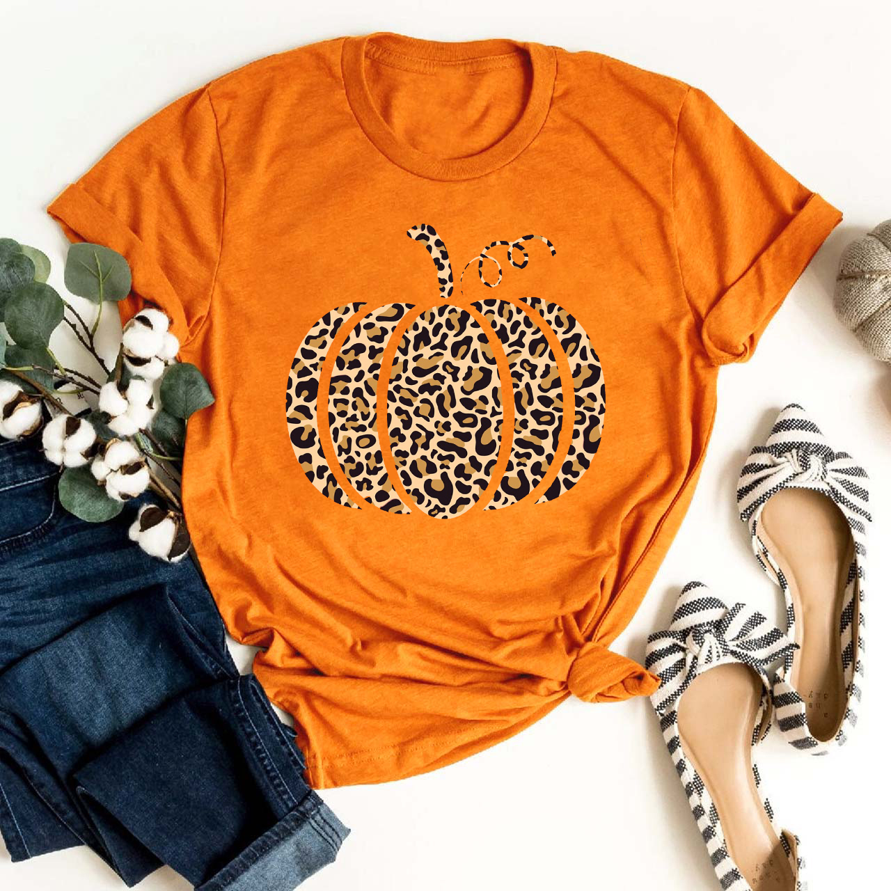 Cheetah Pumpkin Shirt For Her