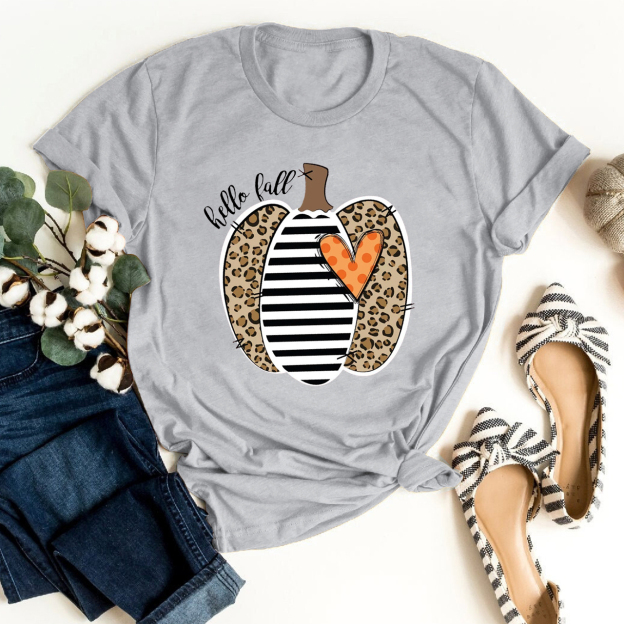 Cute Fall Graphic Pumpkin Shirt For Her