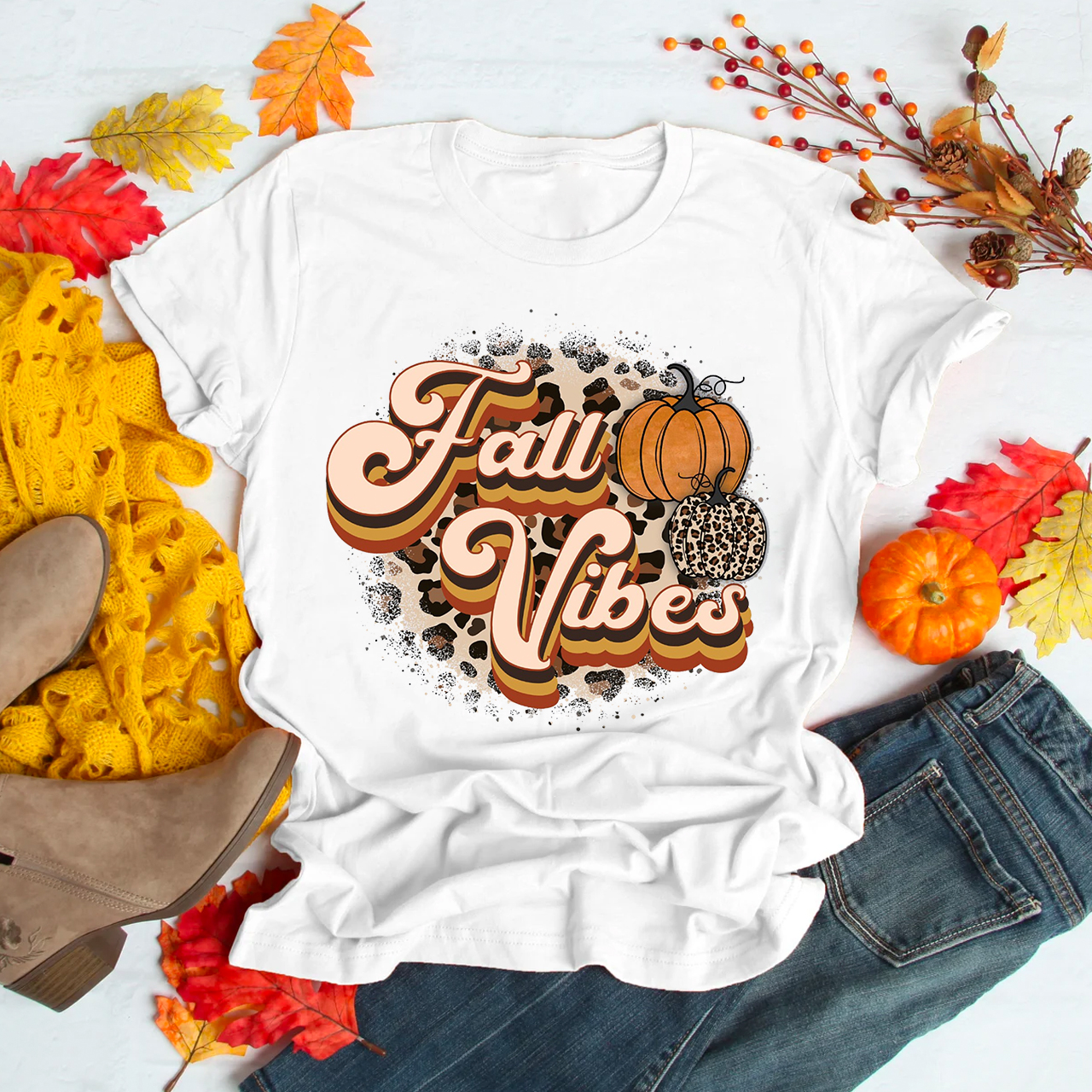 Fall Vibes Retro Shirt For Her