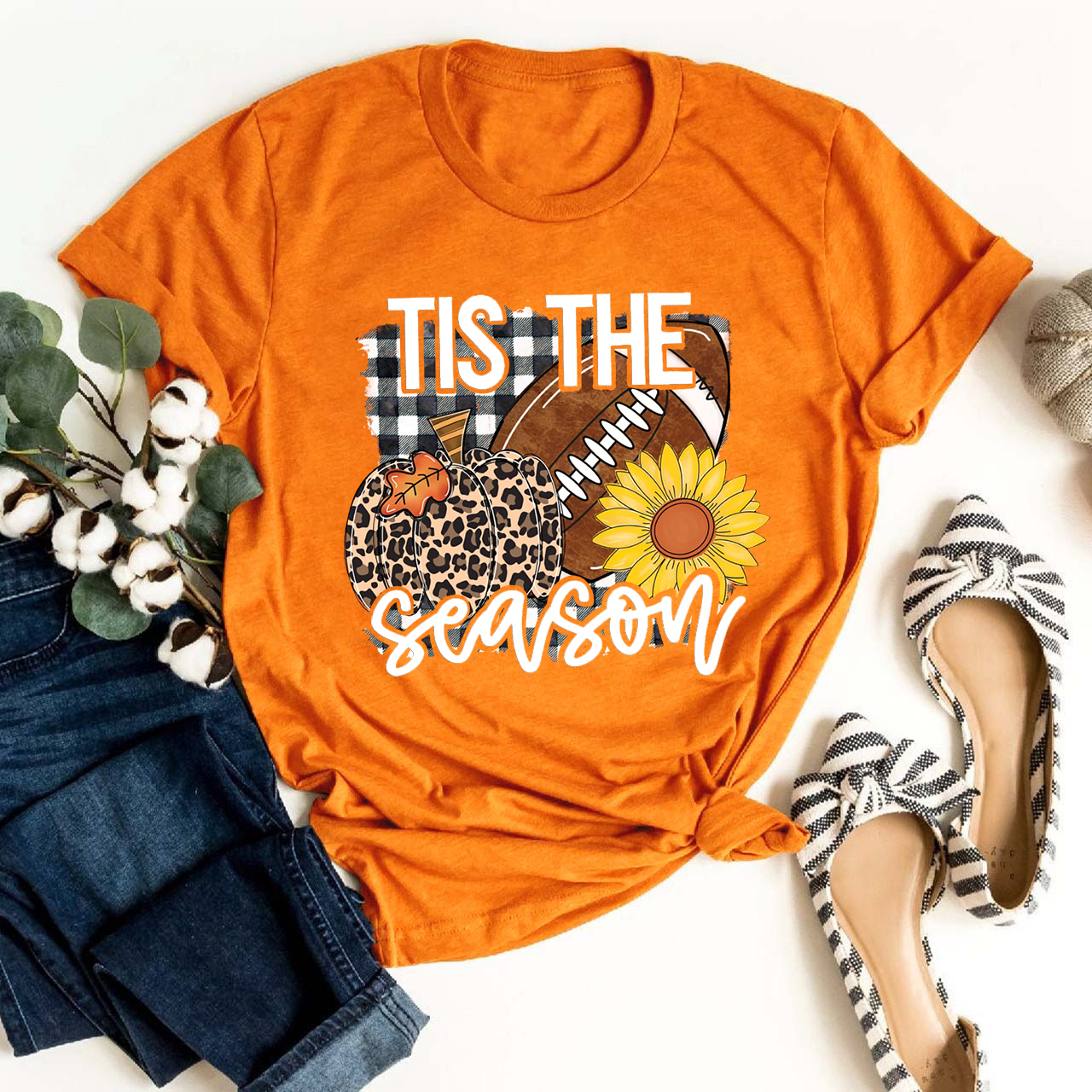 Tis The Season Pumpkin And Sunflower Shirt For Her