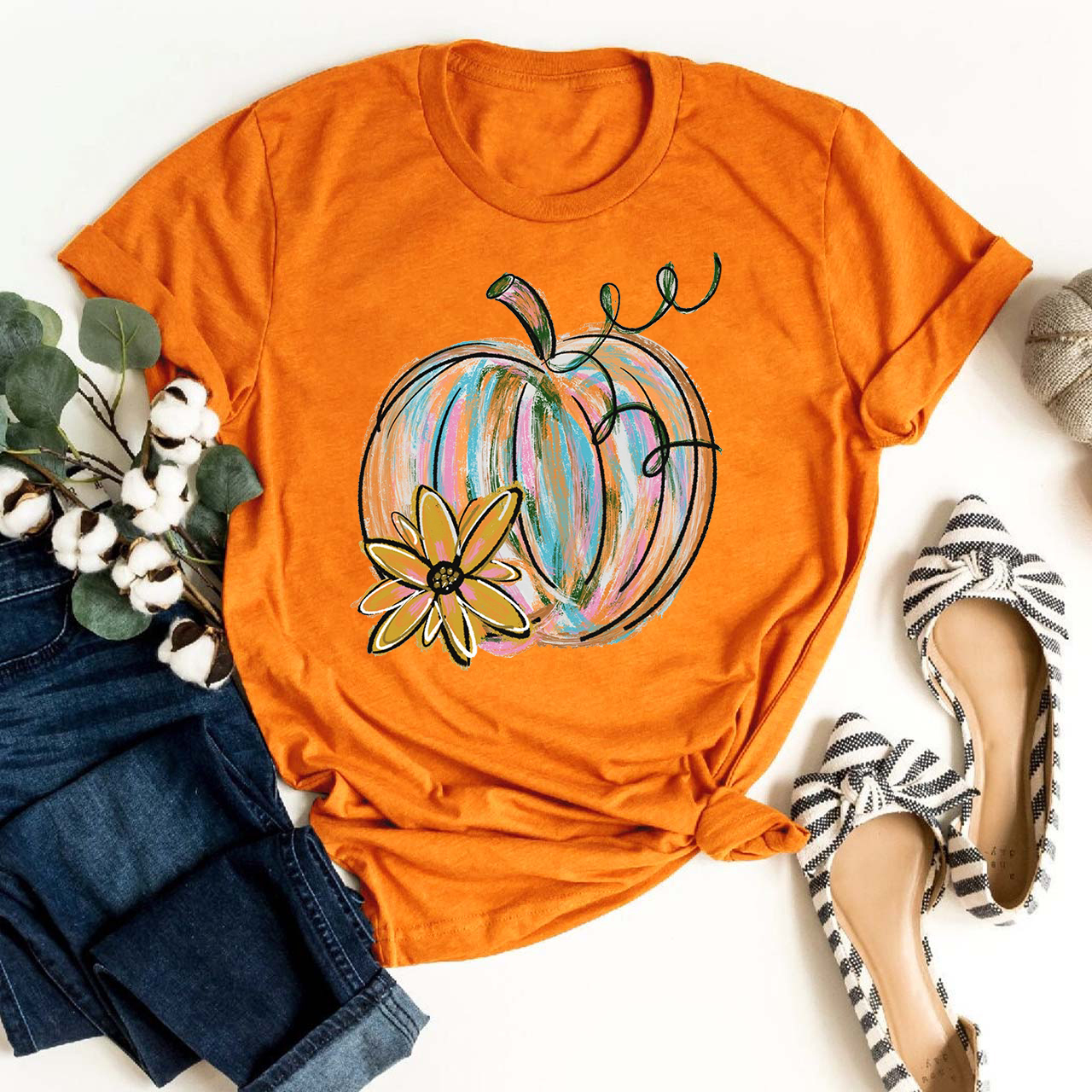 Beautiful watercolor pumpkin Shirt For Her