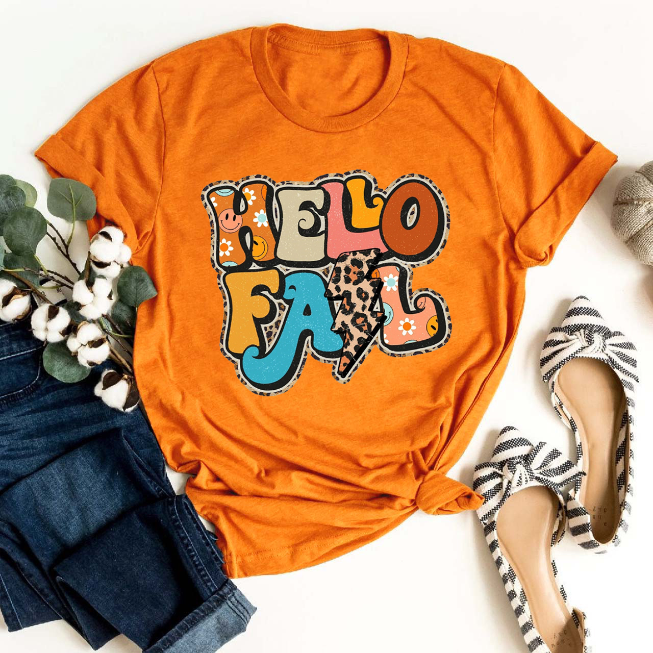 Hello Fall Leopard Cute Shirt For Her