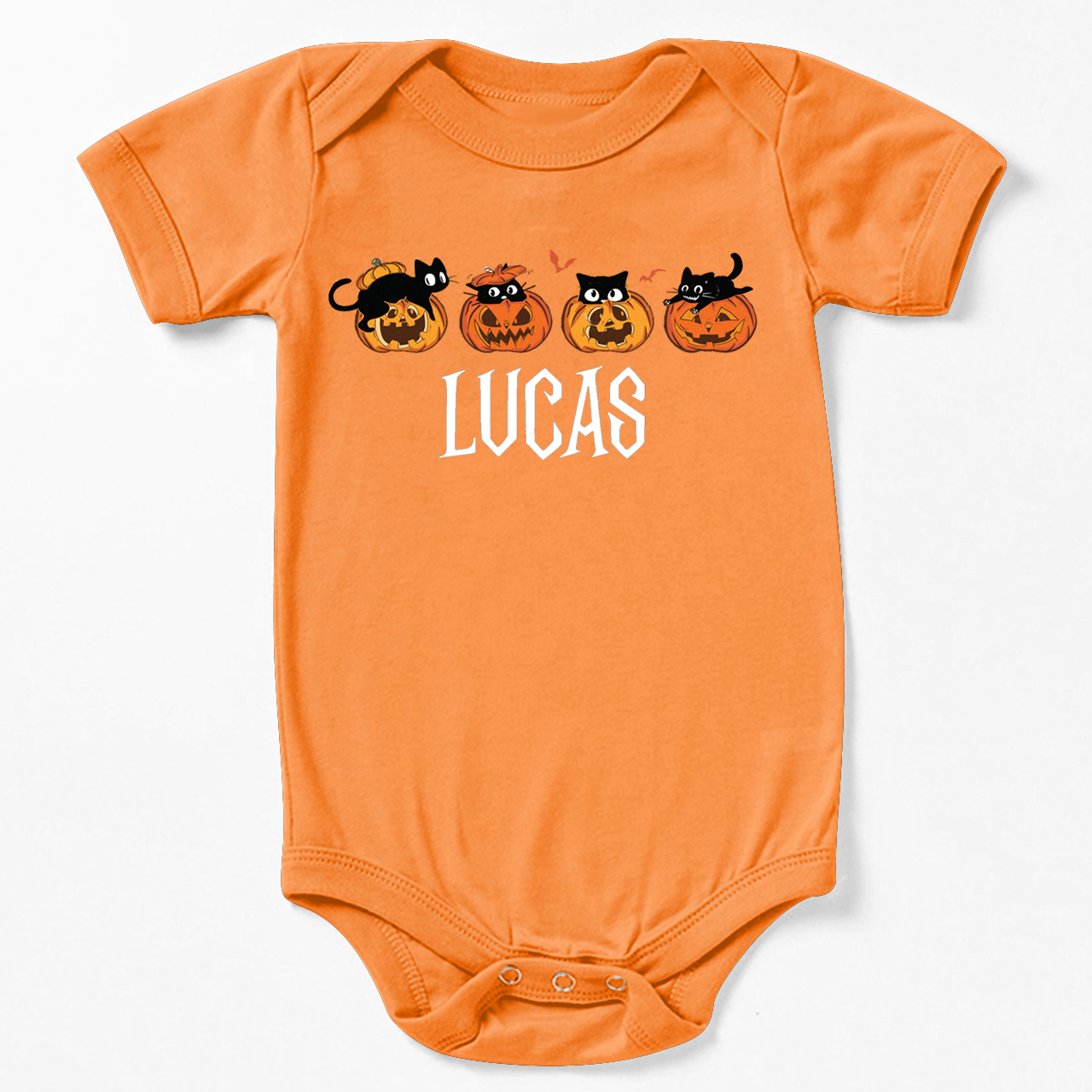 Personalized Halloween Pumpkin Bodysuit For Baby