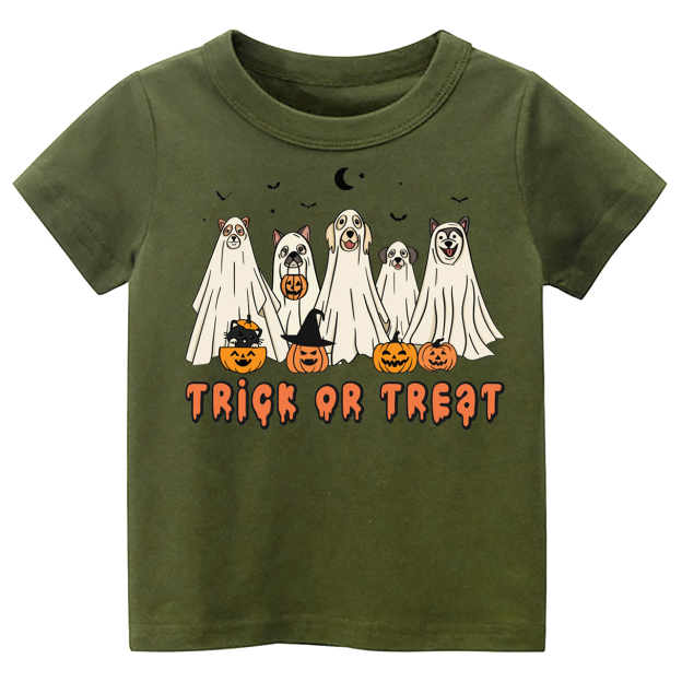 Dogs Trick Or Treat Halloween Kids Shirt 