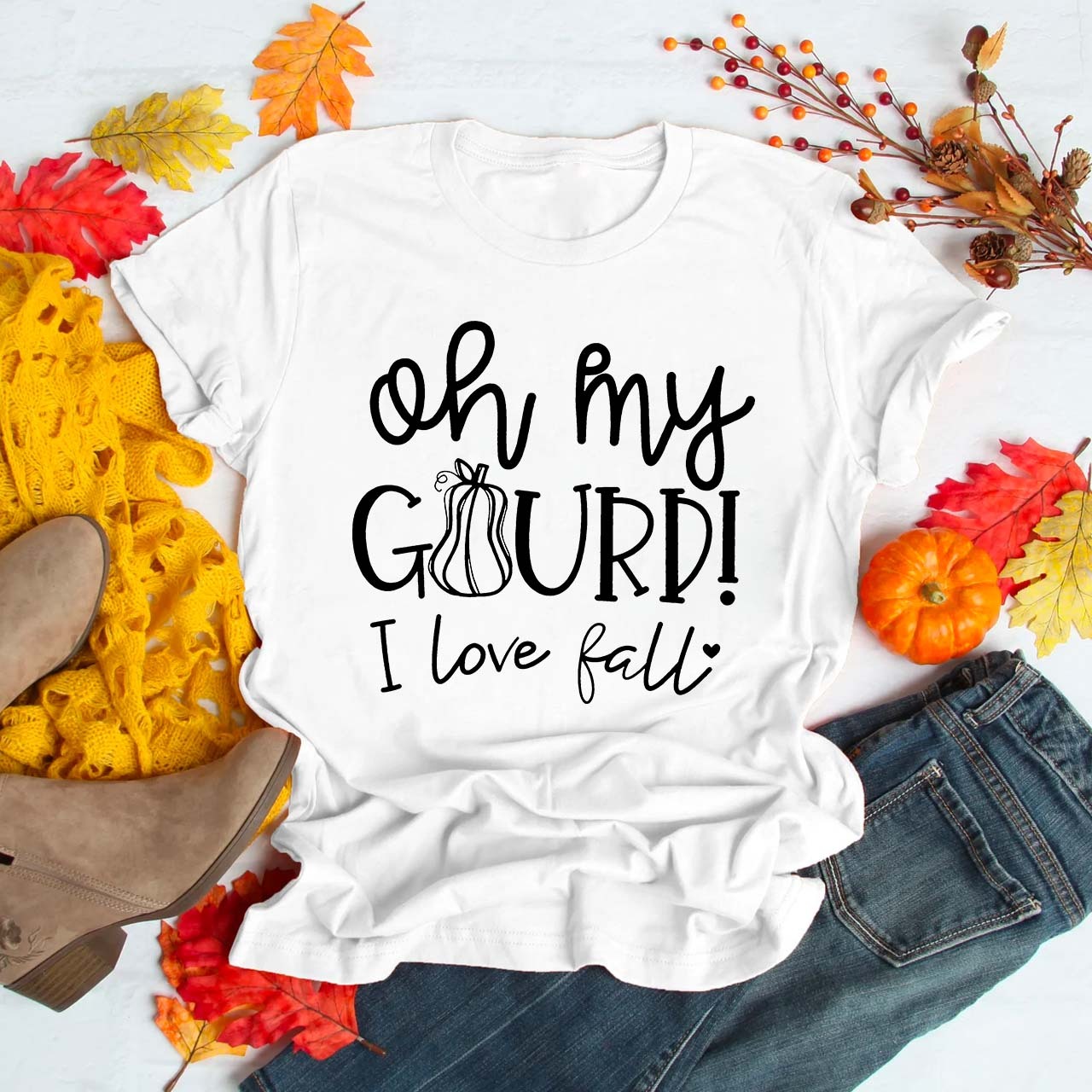 Oh My Gourd I Love Fall Shirt For Her