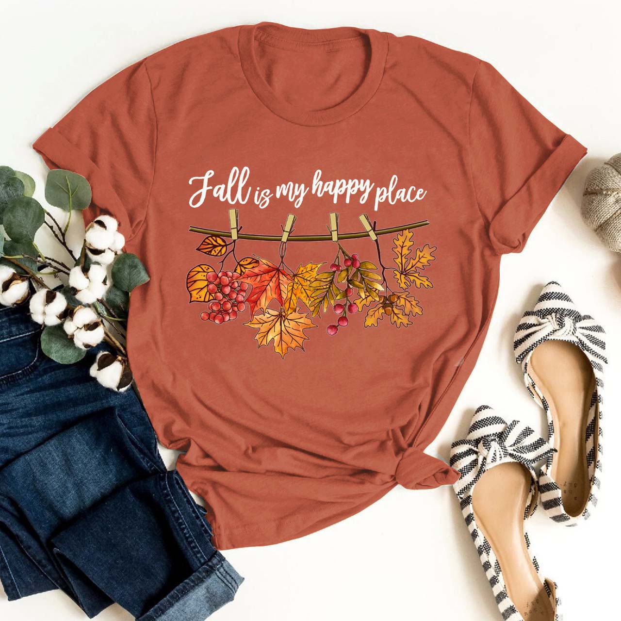 Fall Is My Happy Place Shirt For Her