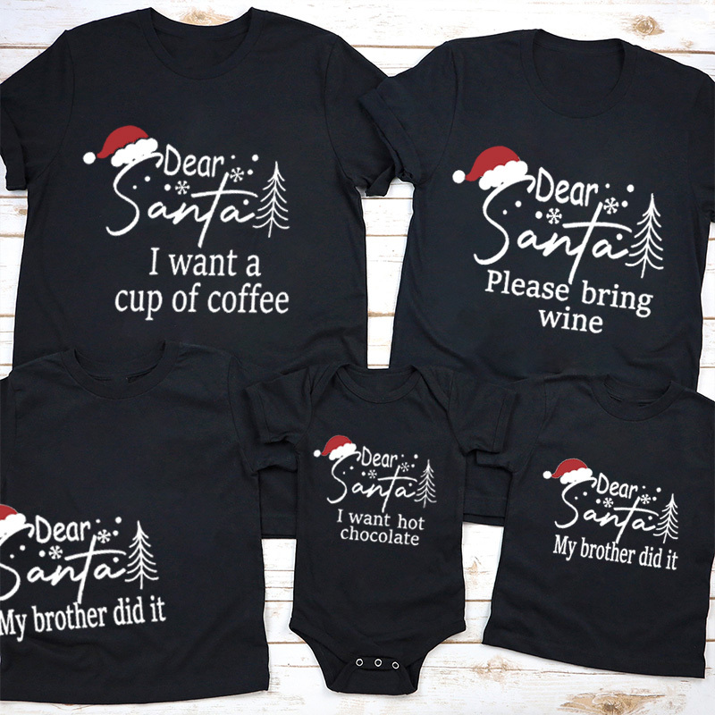 Dear Santa Group Christmas 24 Quotes Shirts