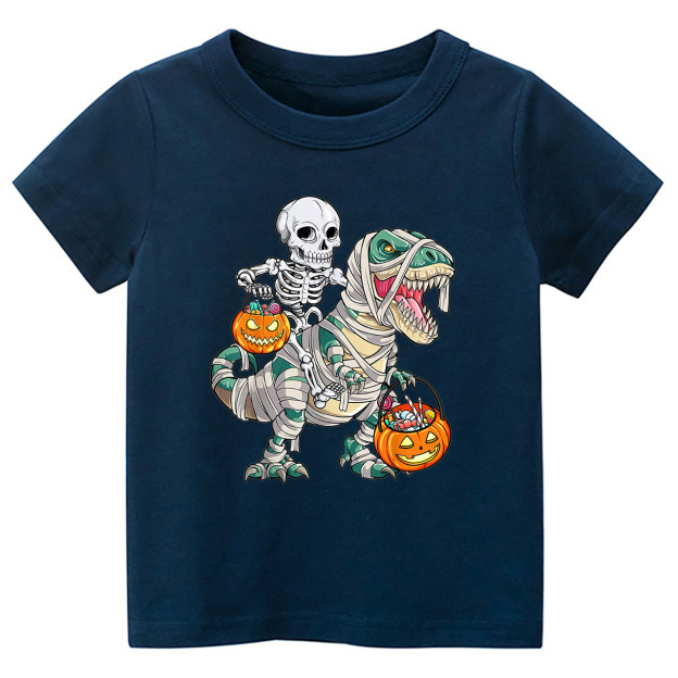 Spooky Saurus Dinosaur Halloween Kids Shirt 