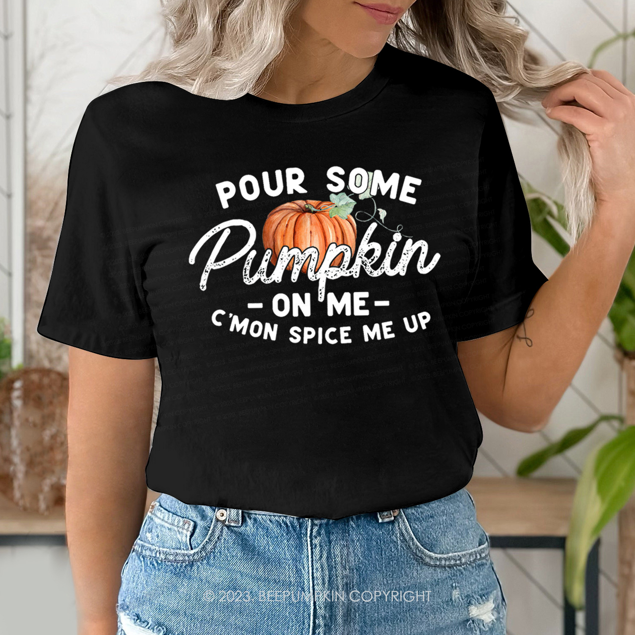 Pour Some Pumpkin On Me Shirt Beepumpkin