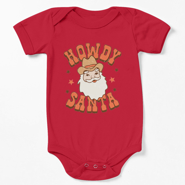 Baby Christmas Bodysuit - Howdy Santa