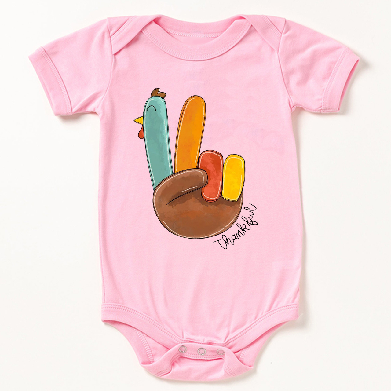 Thanksgiving Little Turkey Bodysuit For Baby Beepumpkin