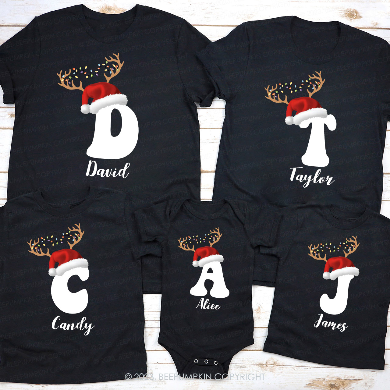 Personalized Christmas Gift Family Matching Shirts Beepumpkin