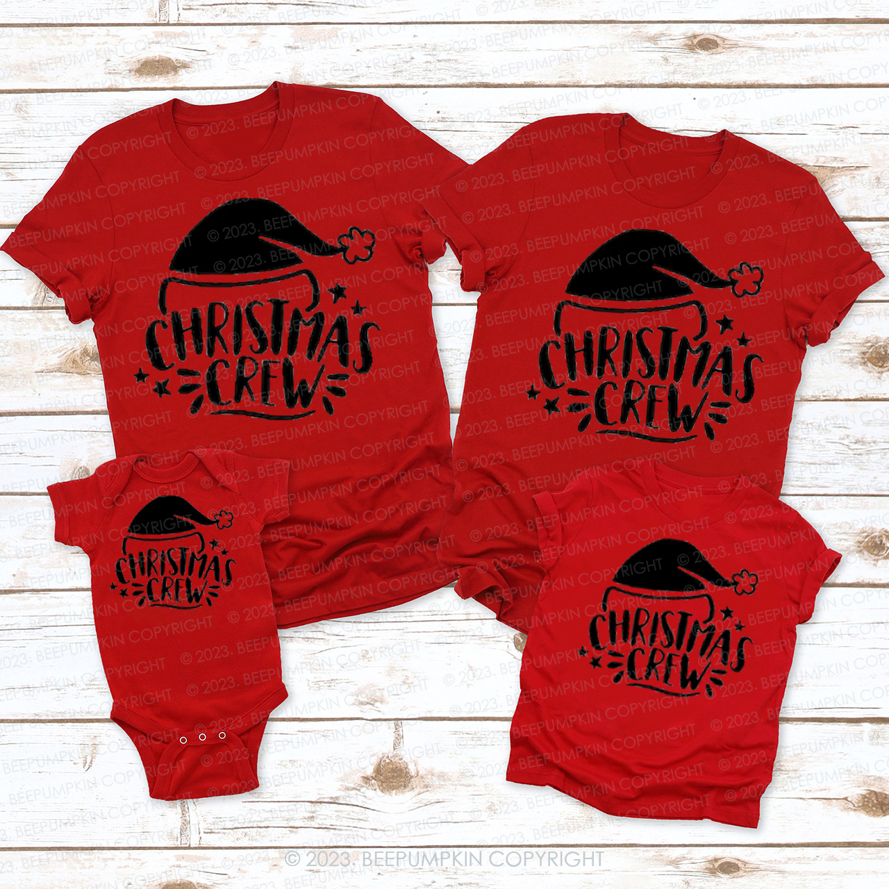 Romantic Christmas Crew Family Matching Shirts Beepumpkin
