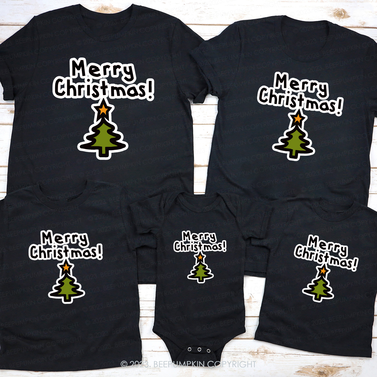 Wish under the Christmas tree Family Christmas Shirts Beepumpkin