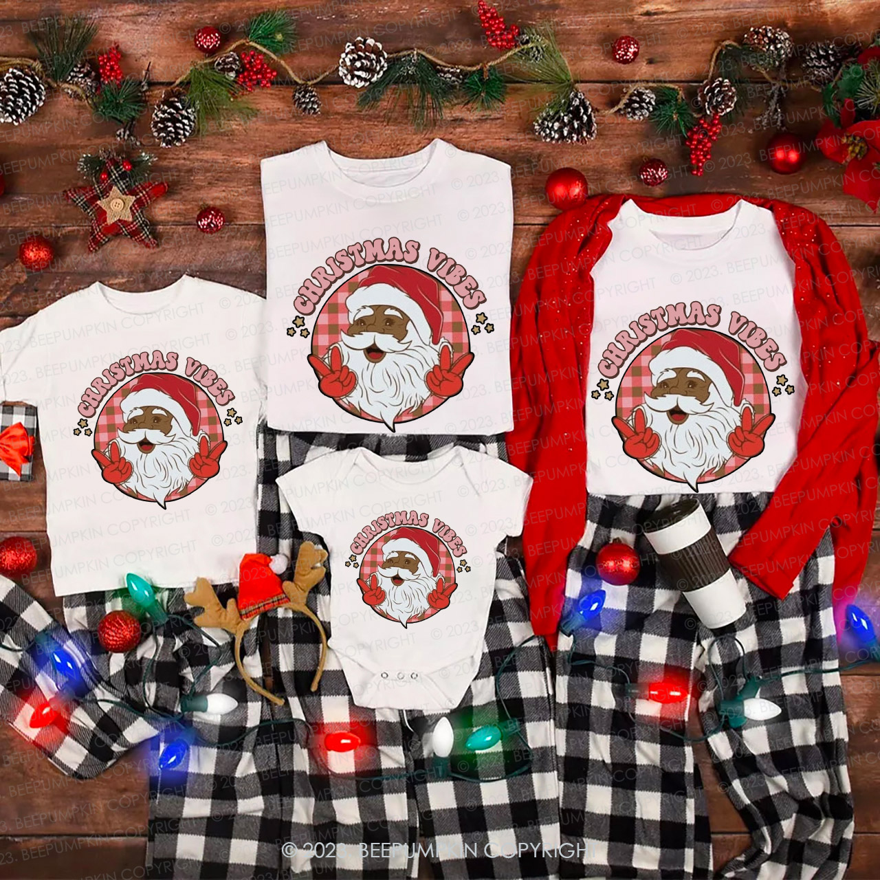 Santa Socratic Style Family Christmas Shirts Beepumpkin