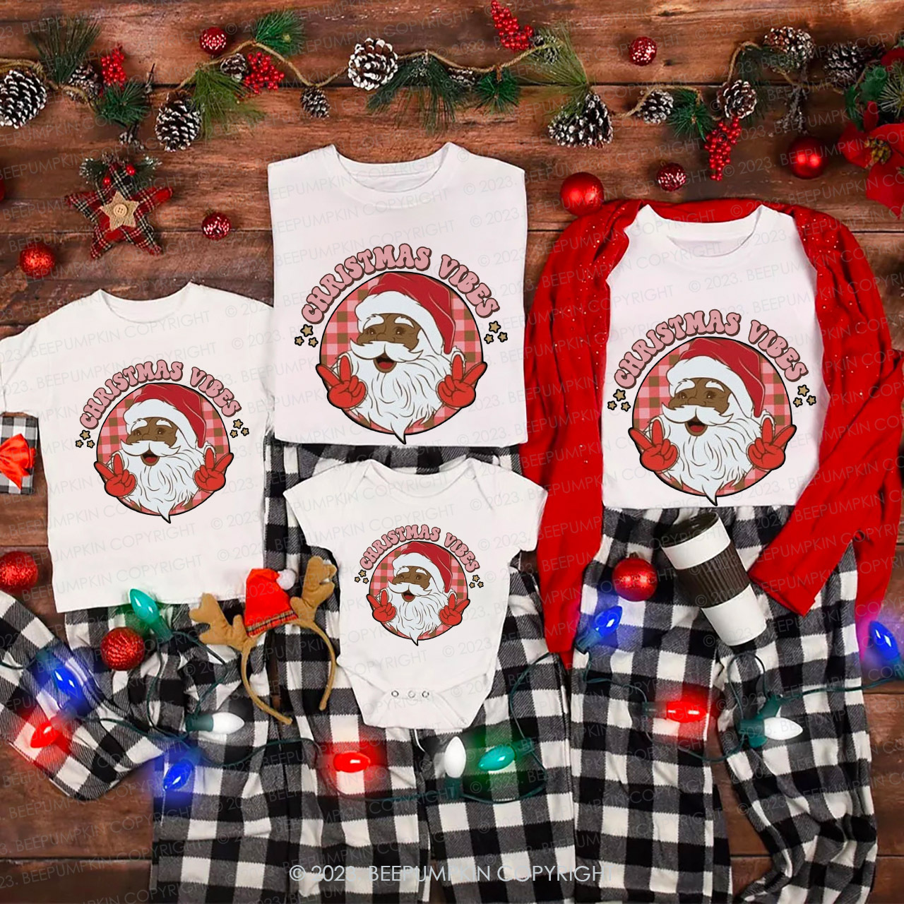 Santa Socratic Style Family Christmas Shirts Beepumpkin