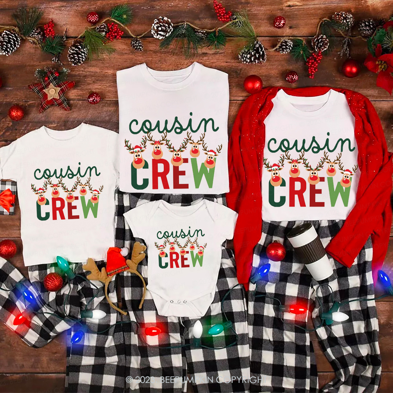 2023 Chirstmas Cousin Deer Crew Family Shirts Beepumpkin