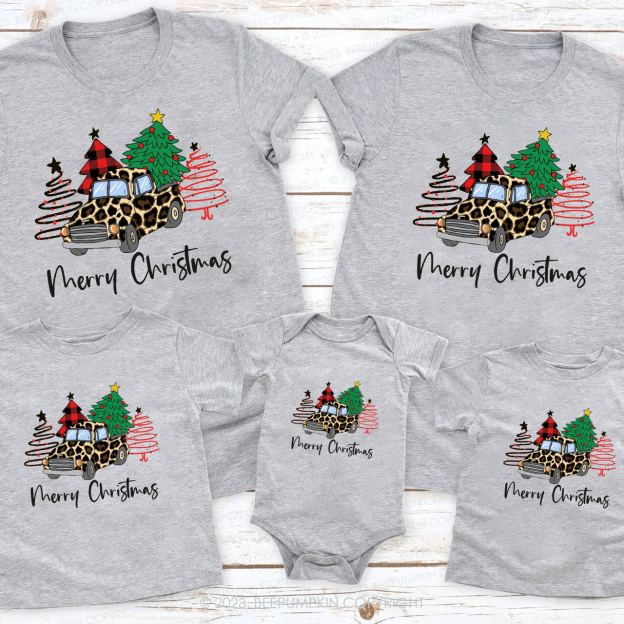 On the Way to Buy a Christmas Tree Family Shirts Beepumpkin