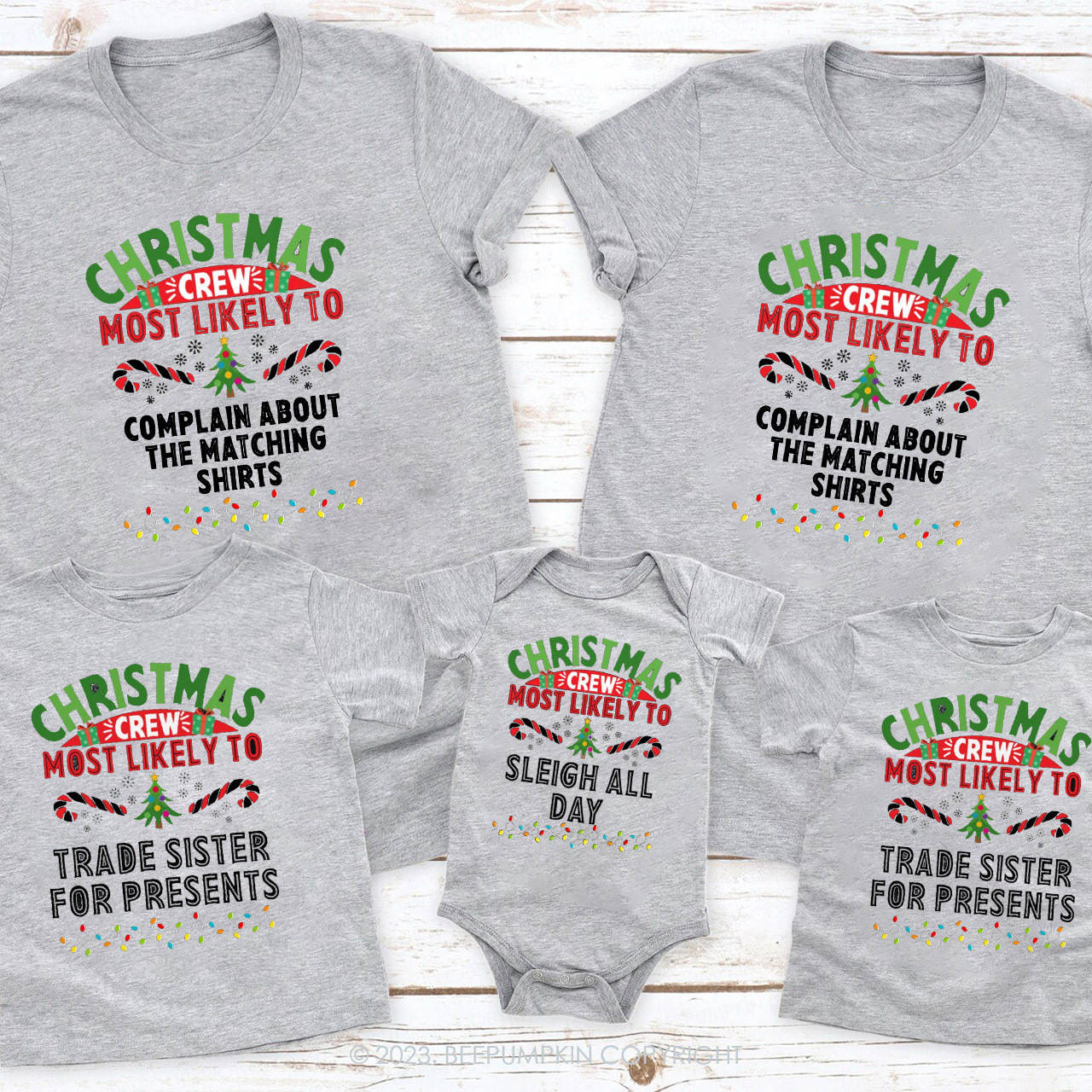 Christmas Crew Most Likely To Family Shirts Beepumpkin
