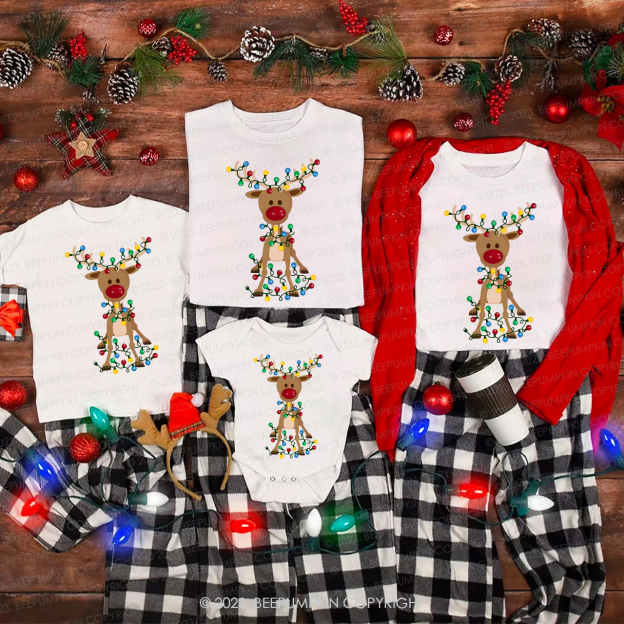 Chrismas Adorable Reindeer Classic Family Shirts Beepumpkin