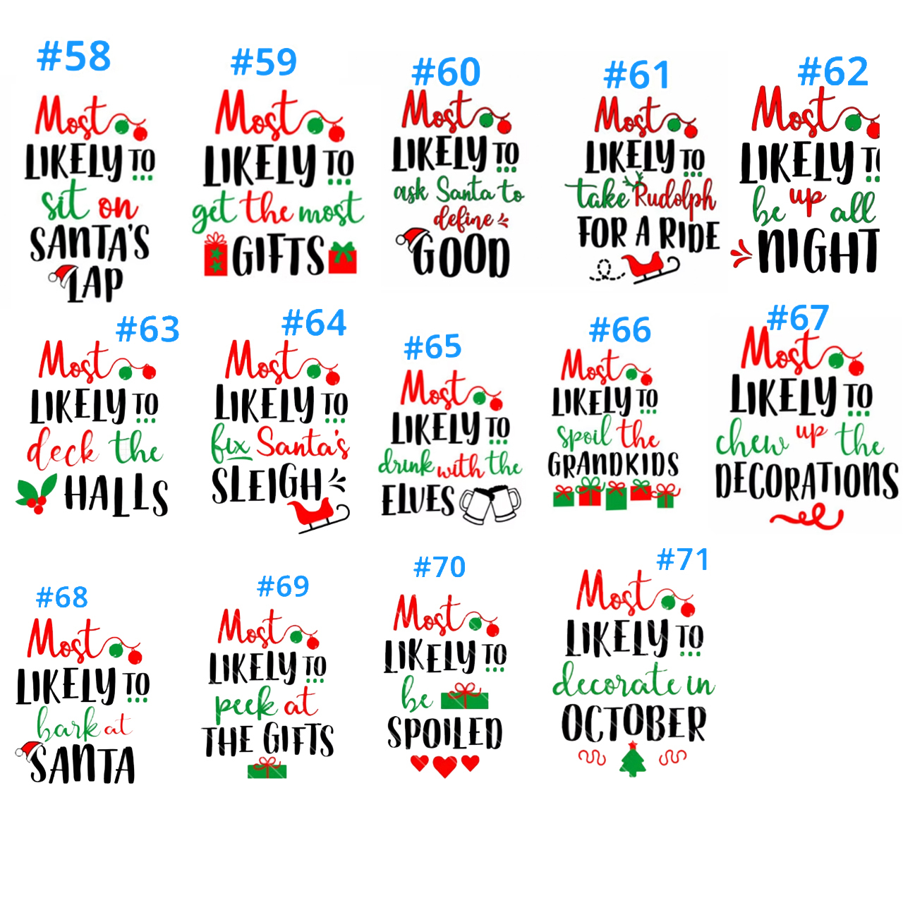 Personalized Most Likely To Christmas Funny Matching Group Tees Beepumpkin