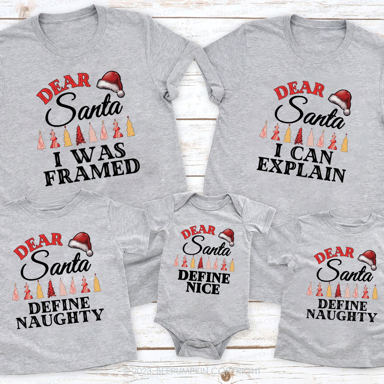 Dear Santa Christmas Tree Matching Shirt For Family Beepumpkin