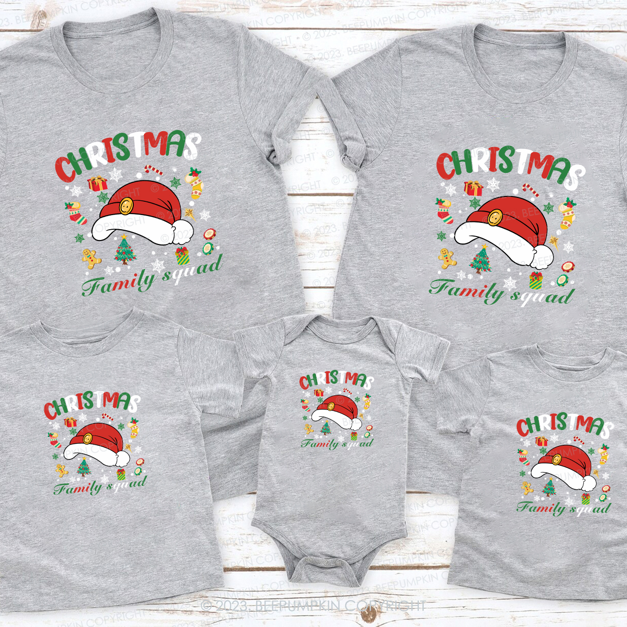 Lost Santa Hat on Christmas Eve Matching Tees For Family Beepumpkin