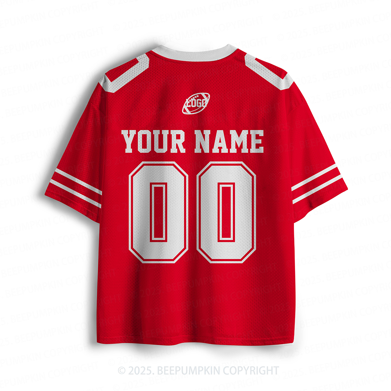 [Copy]Personalized Team Name & Number Red Toddler&Kid's Sport Jersey Beepumpkin