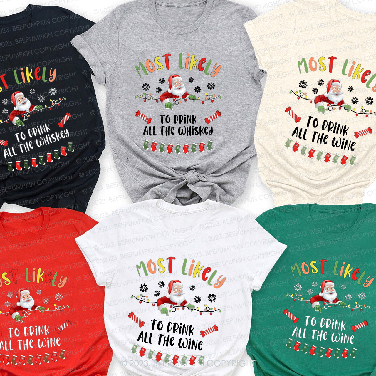 Customizable Holiday Apparel Most Likely To Family Matching Tees Beepumpkin