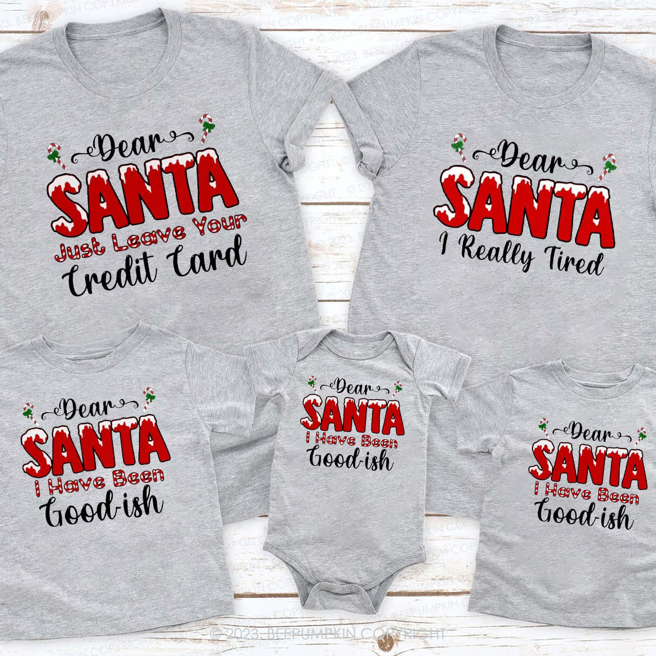 Personalized Dear Santa Christmas Quotes Matching Shirts Beepumpkin