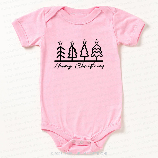 Natural Toddler Tee Christmas Tree Bodysuit For Baby Beepumpkin