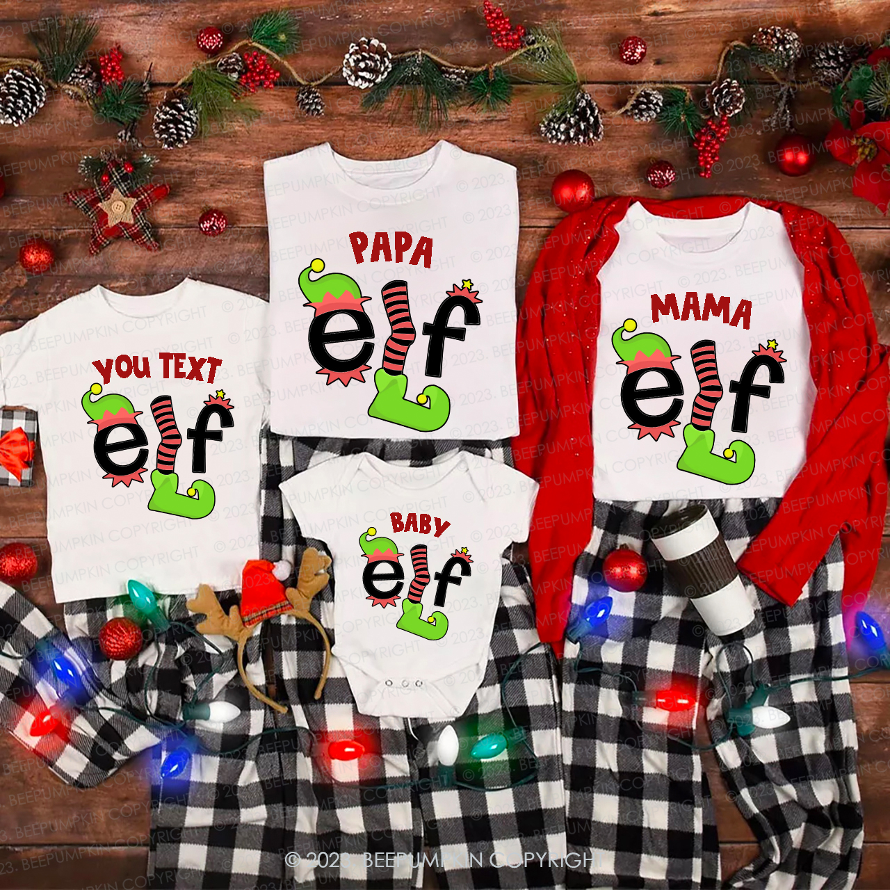 Personalized Monogram Matching Pajamas - Family Christmas Pajamas