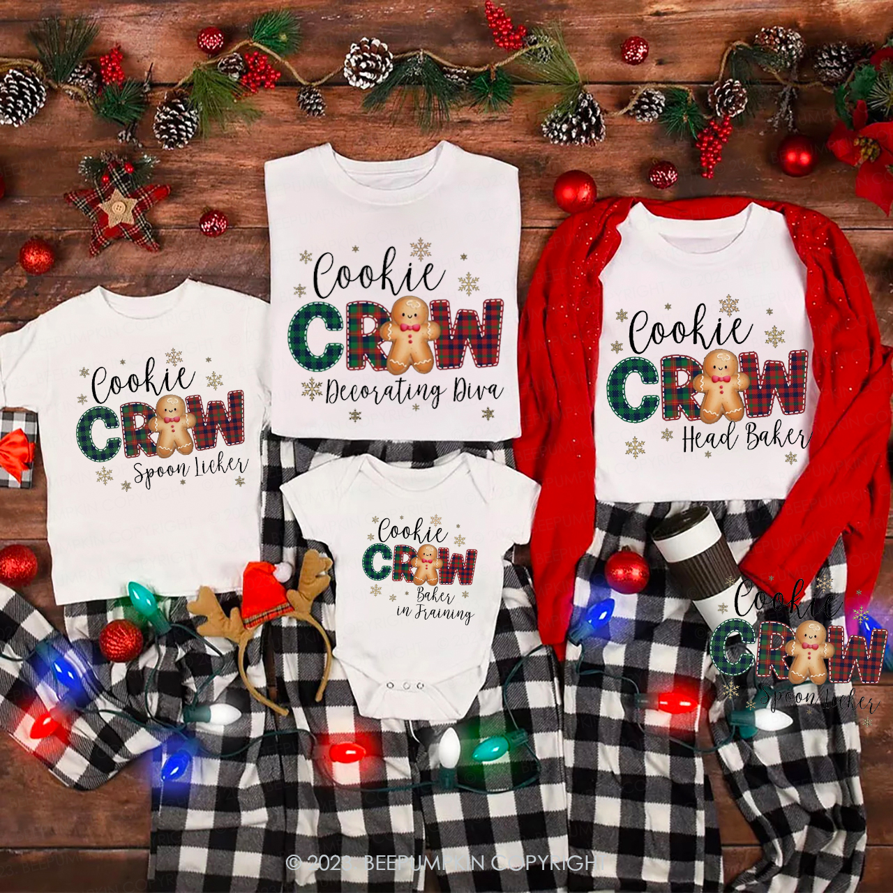 Cookie Baking Crew Christmas Family Matching Shirts Beepumpkin 