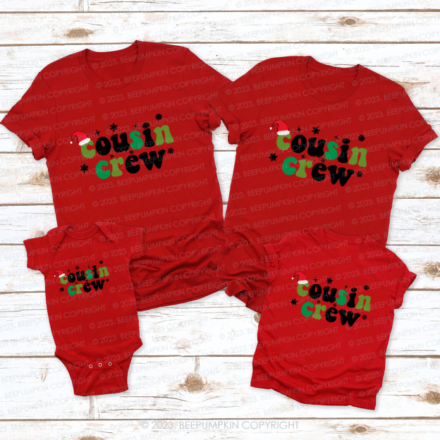 Fashion Cousin Crew Retro Family Matching Tees Beepumpkin