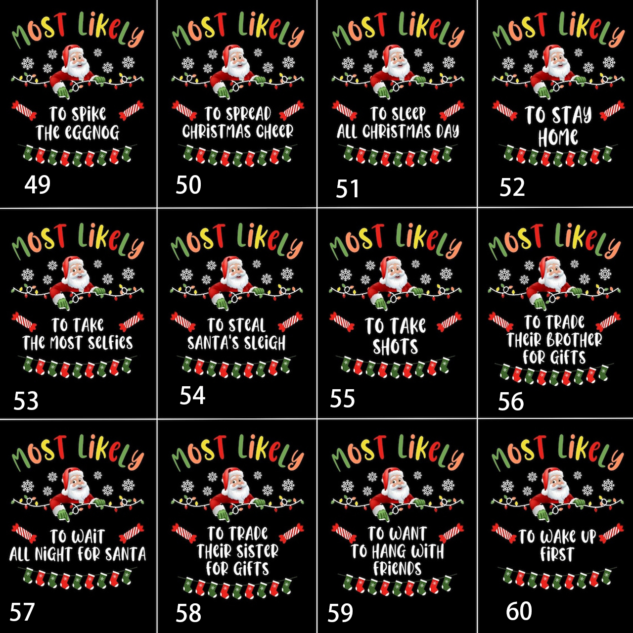 Customizable Holiday Apparel Most Likely To Family Matching Tees Beepumpkin
