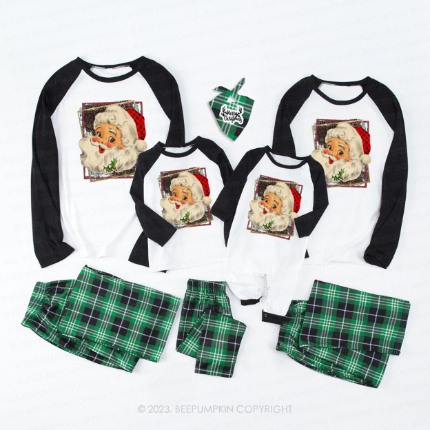 Retro Christmas Old Fashioned Santa Claus Pajamas