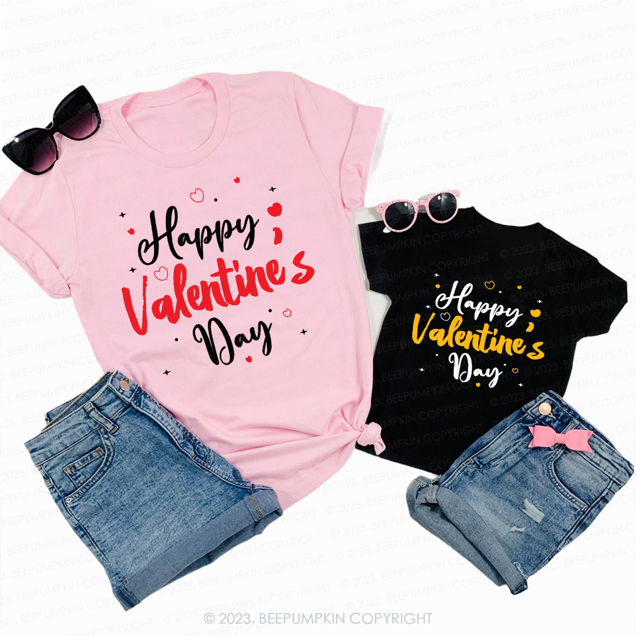 Sky Full of Love Valentines Day Family Matching Shirts