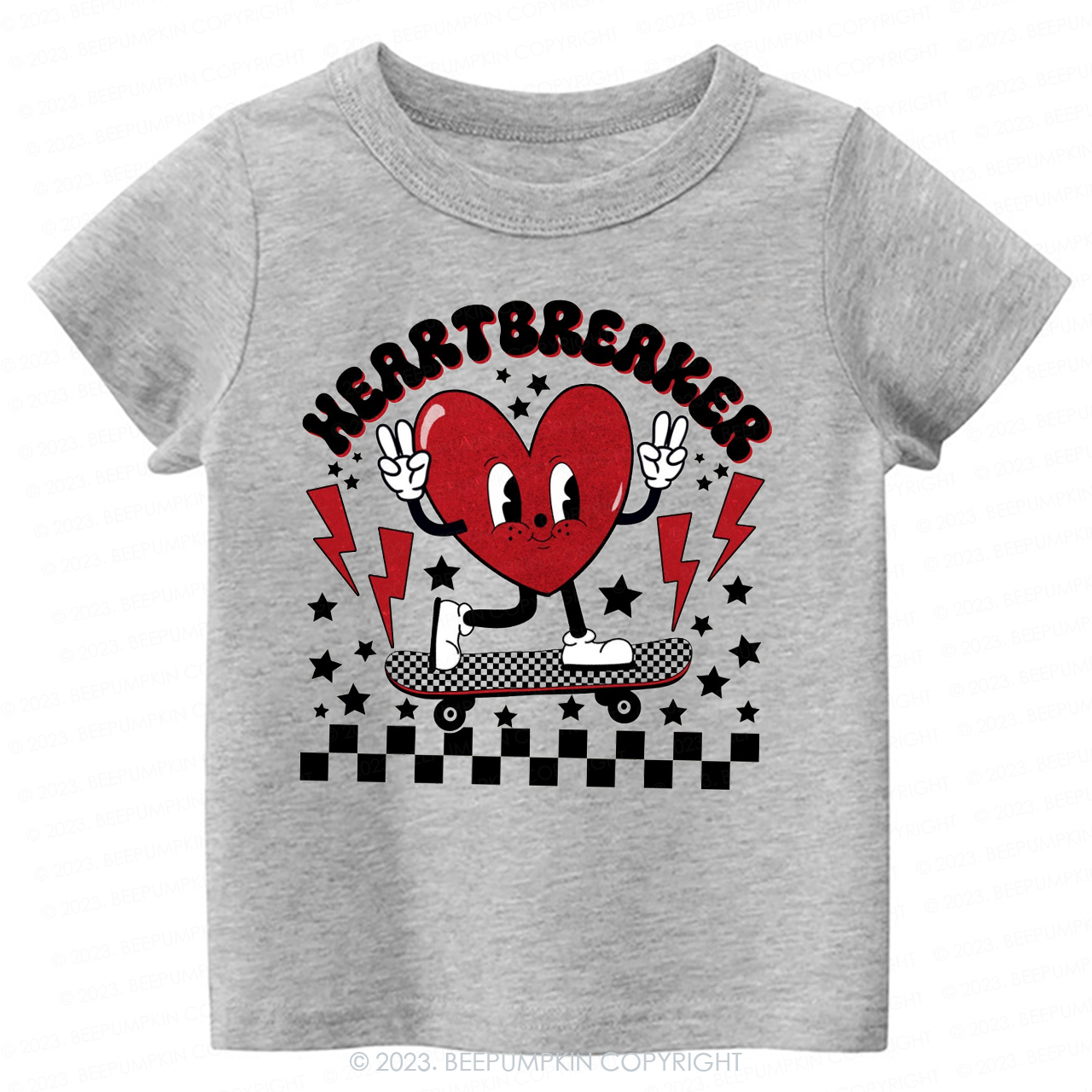 HeartBreaker Skateboard Valentine's Day-Toddler Tees