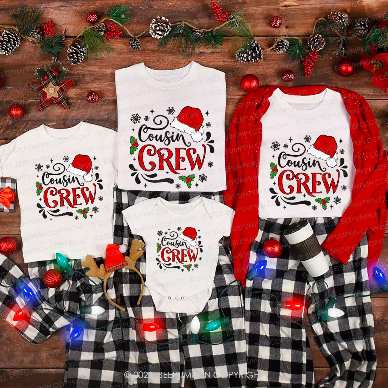 Snow Cousin Crew Christmas Family Matching Shirts