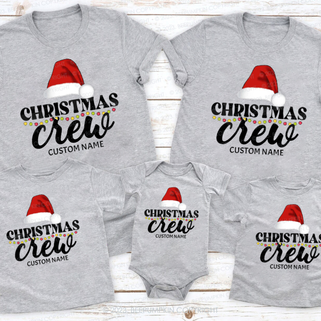 Personalized Lighting Cousin Crew Christmas Family Matching Shirts