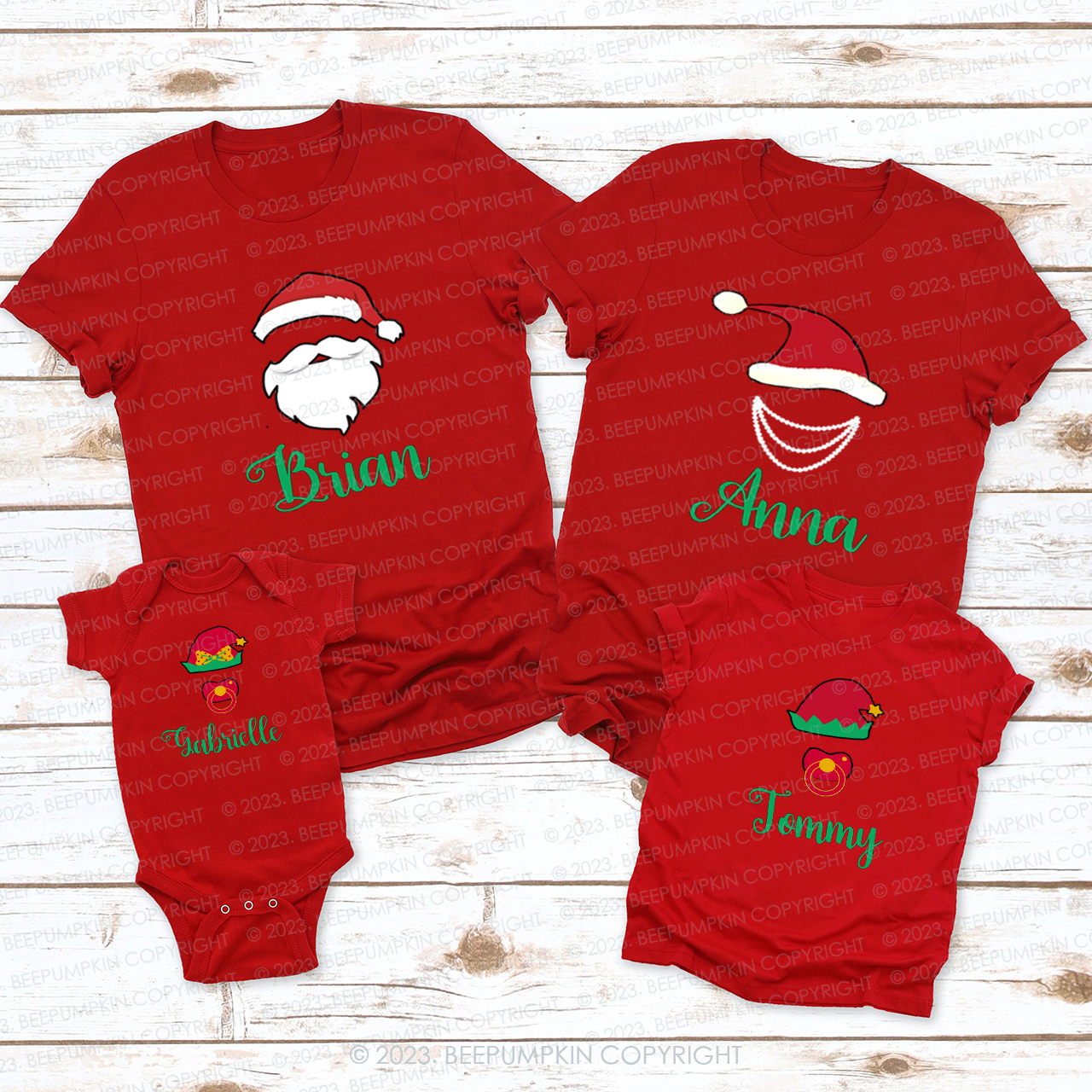 Personalized Funny Christmas Avatar Family Matching Shirts