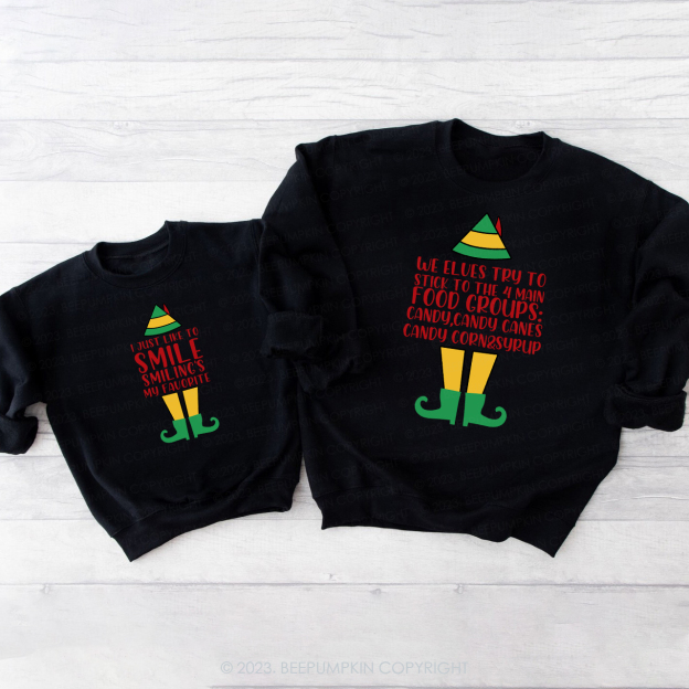 Elf Movie Quotes Christmas Family Matching Sweatshirts