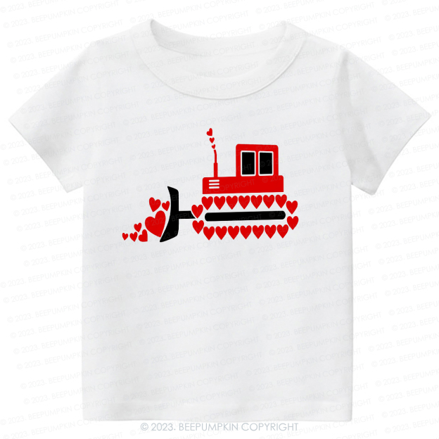 Valentine Tractor  Sending Love -Toddler Tees
