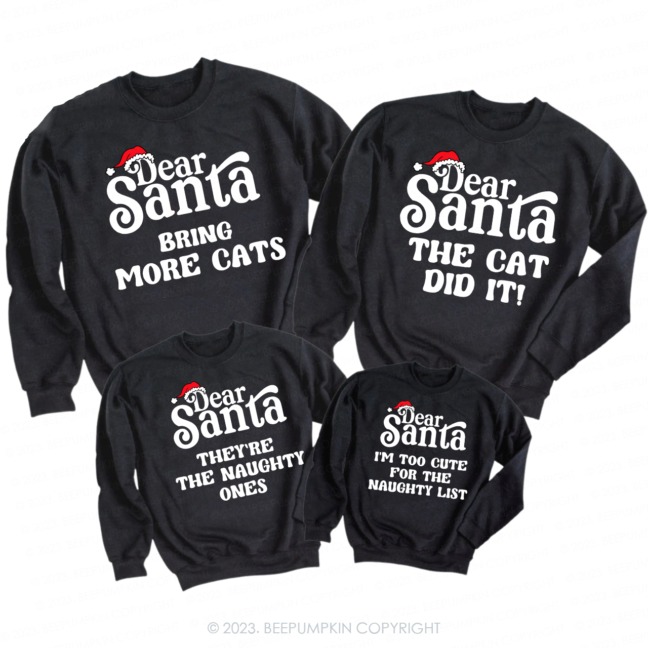 46 Quotes Dear Santa Christmas Family Matching Sweatshirts