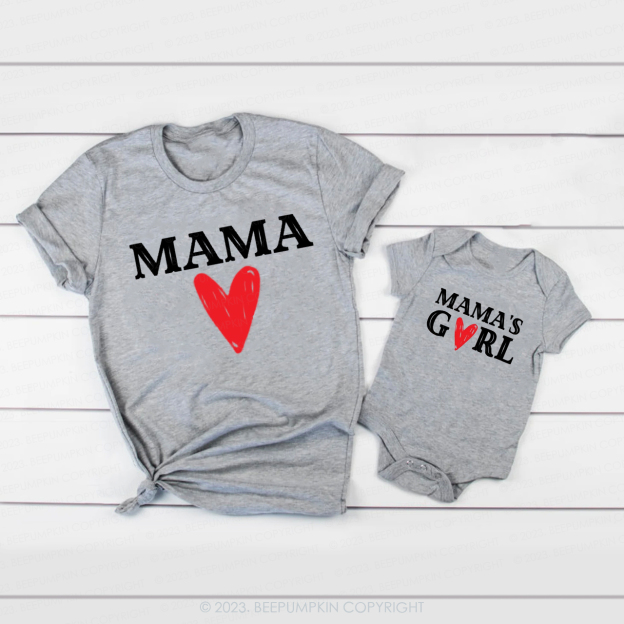 Mama and Mama's Boy Valentine Family Matching Shirts