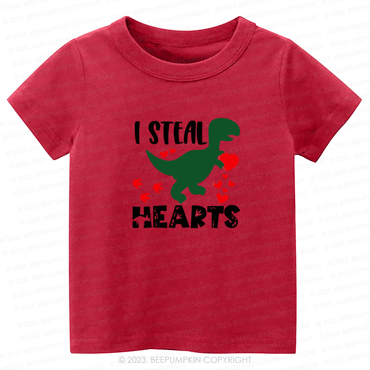 I Steal Hearts Dinosaur Valentine Day -Toddler Tees