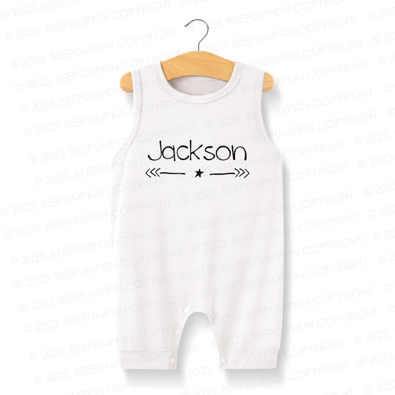 NEW! Personalized Sleeveless Baby Romper For Gender Neutral